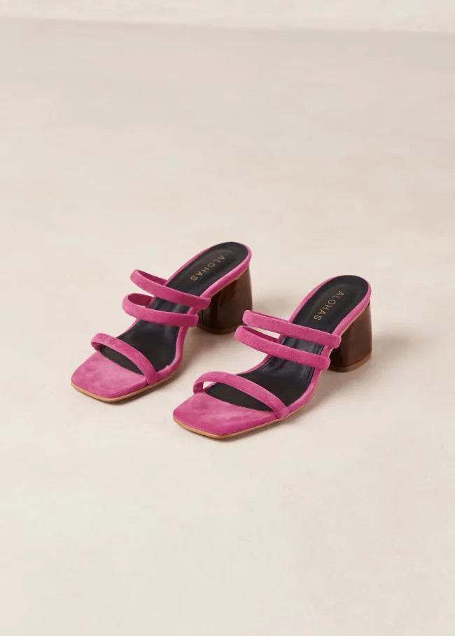 ALOHAS Mules Indiana 8211 Pink Leather Sandals 8211 Women