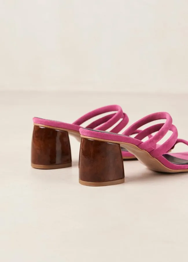 ALOHAS Mules Indiana 8211 Pink Leather Sandals 8211 Women