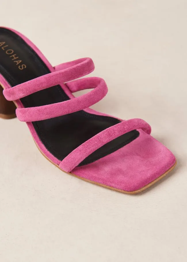 ALOHAS Mules Indiana 8211 Pink Leather Sandals 8211 Women