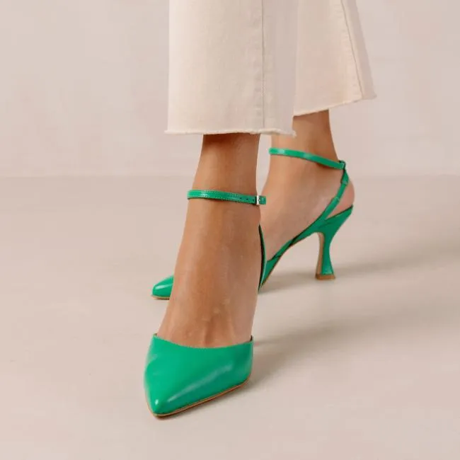 ALOHAS Pumps Cinderella Shiny 8211 Green Leather Pumps 8211 Women