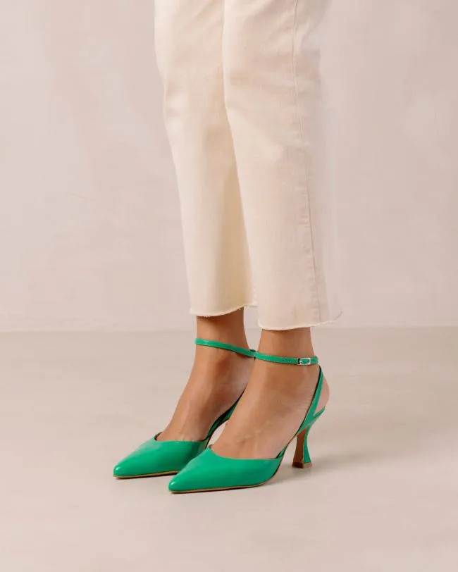 ALOHAS Pumps Cinderella Shiny 8211 Green Leather Pumps 8211 Women