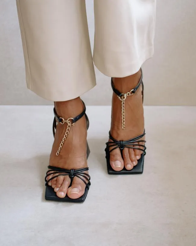 ALOHAS Sandals Cactus 8211 Black Leather Sandals 8211 Women