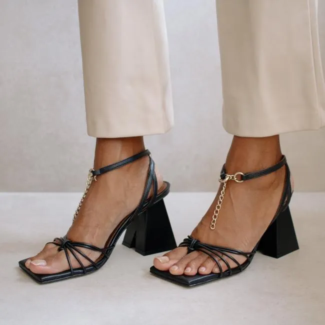 ALOHAS Sandals Cactus 8211 Black Leather Sandals 8211 Women