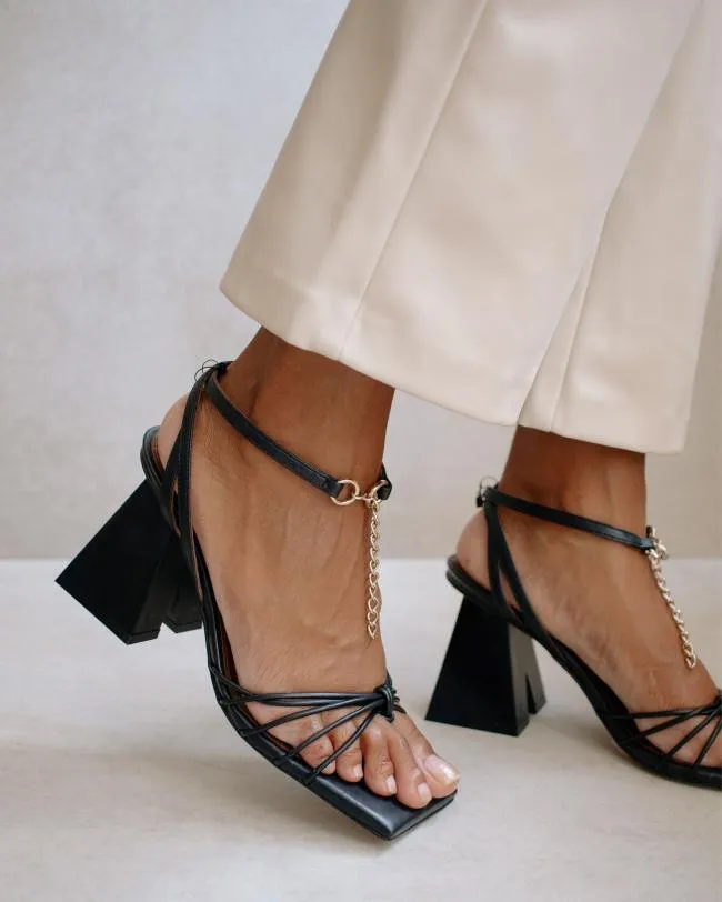 ALOHAS Sandals Cactus 8211 Black Leather Sandals 8211 Women
