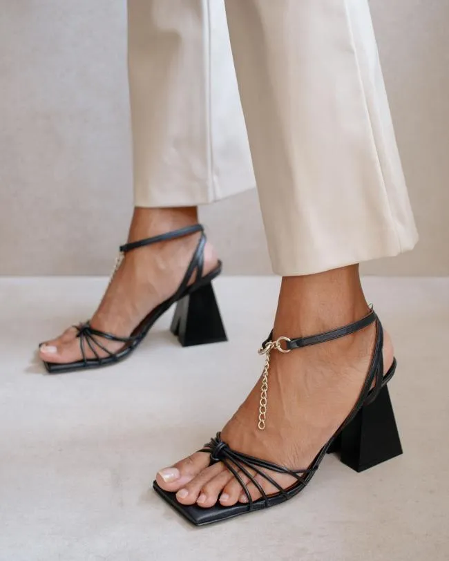 ALOHAS Sandals Cactus 8211 Black Leather Sandals 8211 Women
