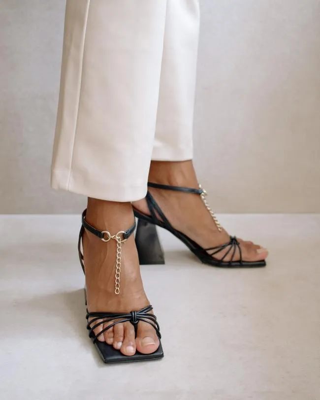 ALOHAS Sandals Cactus 8211 Black Leather Sandals 8211 Women