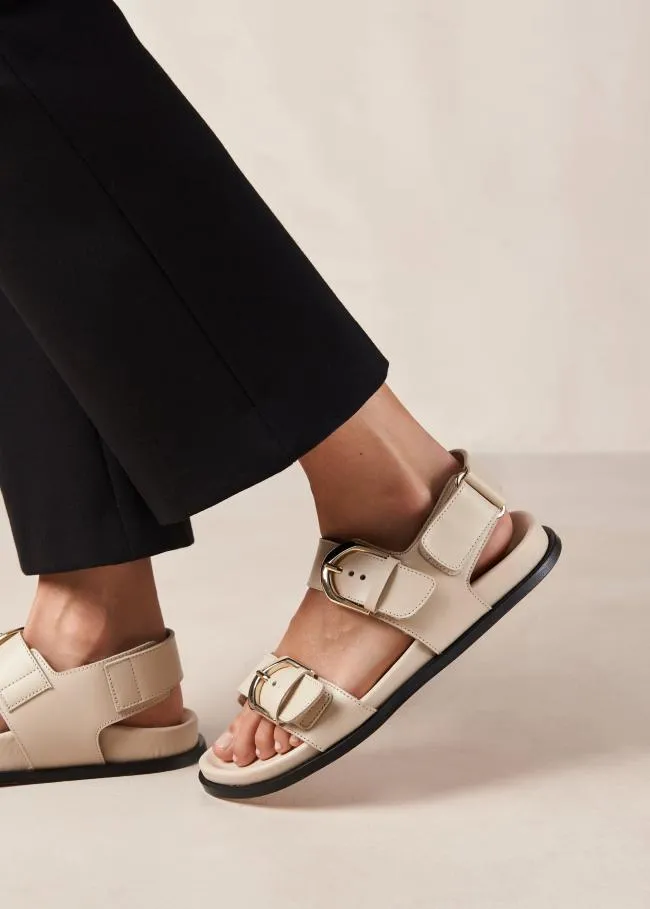 ALOHAS Sandals Leone Alli 8211 Cream DoubleStrap Sandals 8211 Women