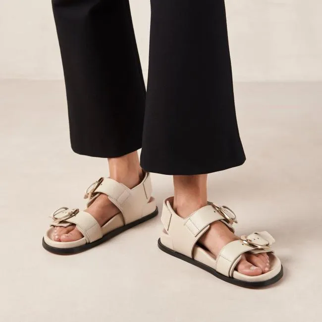 ALOHAS Sandals Leone Alli 8211 Cream DoubleStrap Sandals 8211 Women