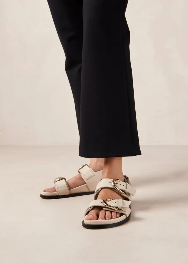 ALOHAS Sandals Leone Alli 8211 Cream DoubleStrap Sandals 8211 Women