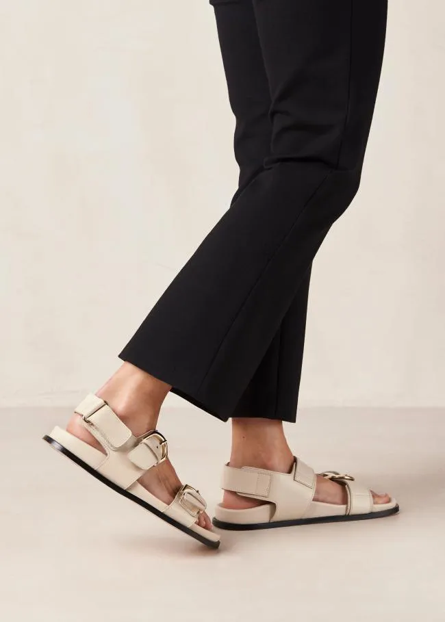 ALOHAS Sandals Leone Alli 8211 Cream DoubleStrap Sandals 8211 Women