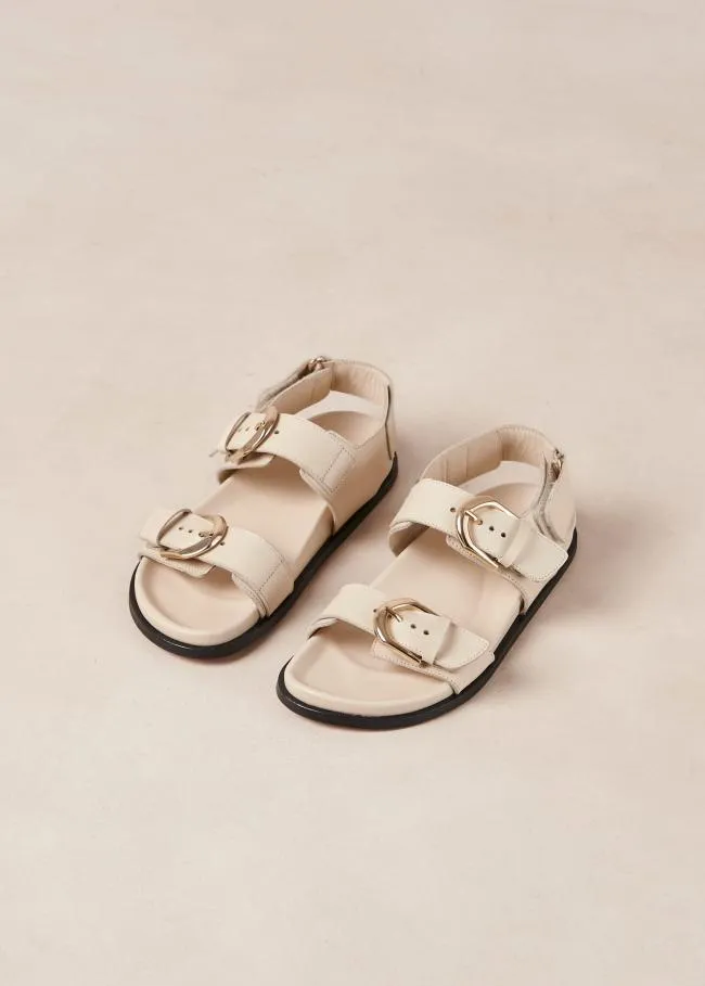 ALOHAS Sandals Leone Alli 8211 Cream DoubleStrap Sandals 8211 Women
