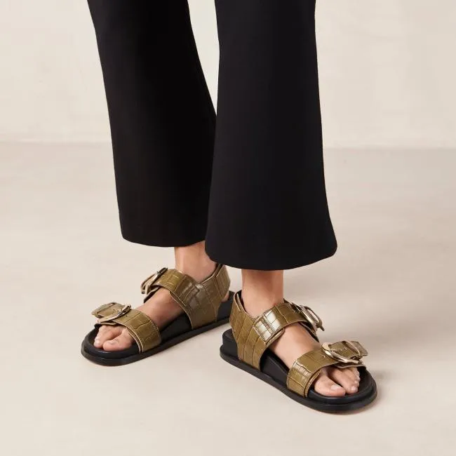 ALOHAS Sandals Leone Alli 8211 Green DoubleStrap Sandals 8211 Women