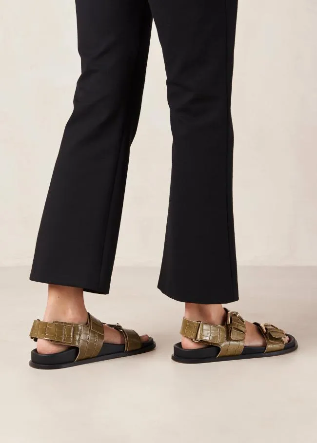 ALOHAS Sandals Leone Alli 8211 Green DoubleStrap Sandals 8211 Women