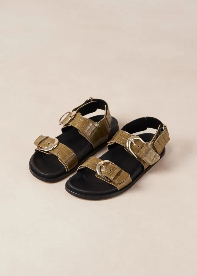 ALOHAS Sandals Leone Alli 8211 Green DoubleStrap Sandals 8211 Women