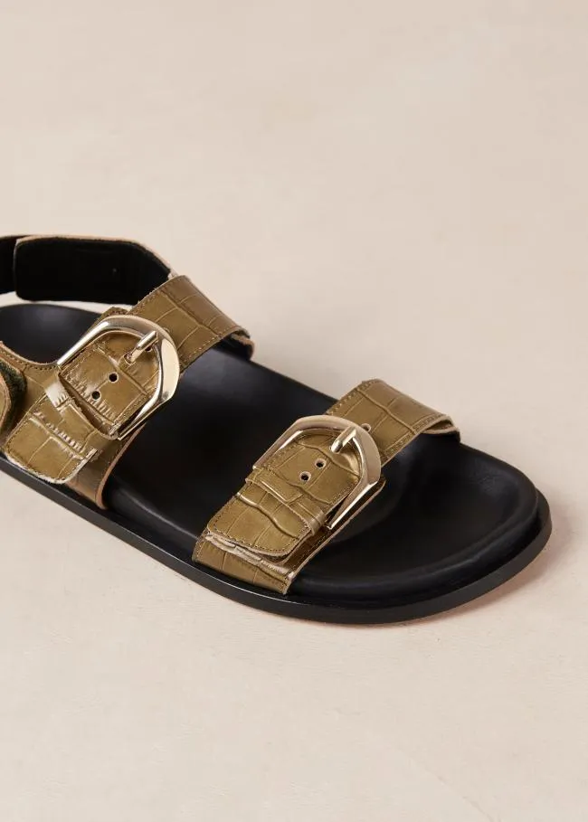 ALOHAS Sandals Leone Alli 8211 Green DoubleStrap Sandals 8211 Women