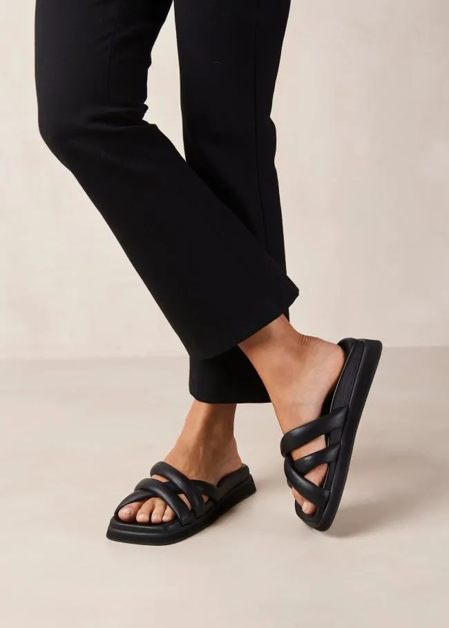 ALOHAS Sandals Slip On Cross Black 8211 Women