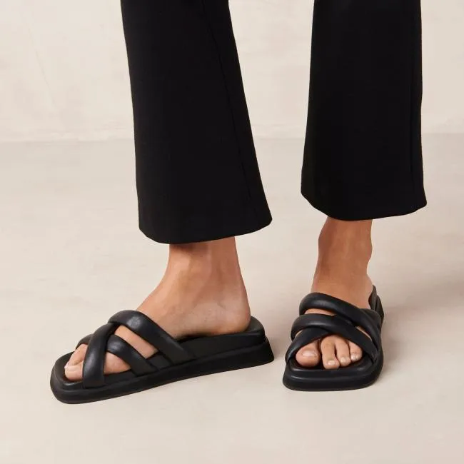 ALOHAS Sandals Slip On Cross Black 8211 Women