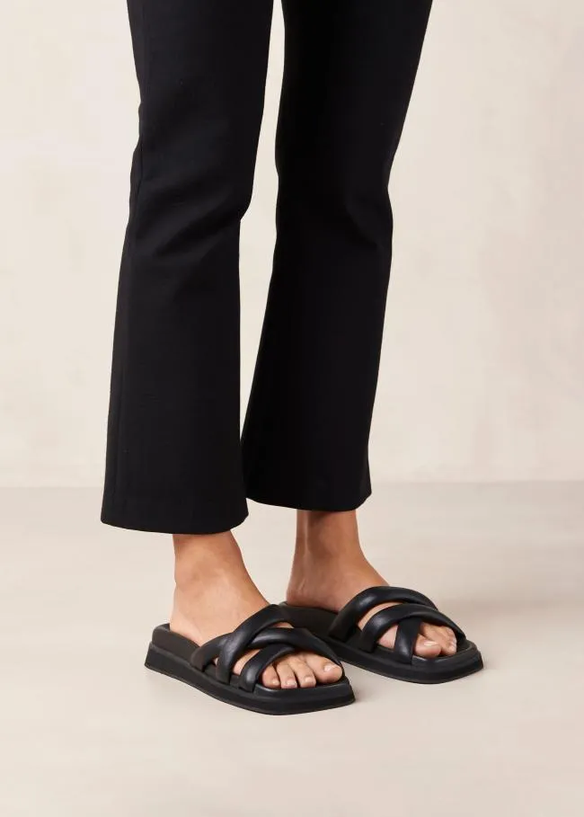 ALOHAS Sandals Slip On Cross Black 8211 Women