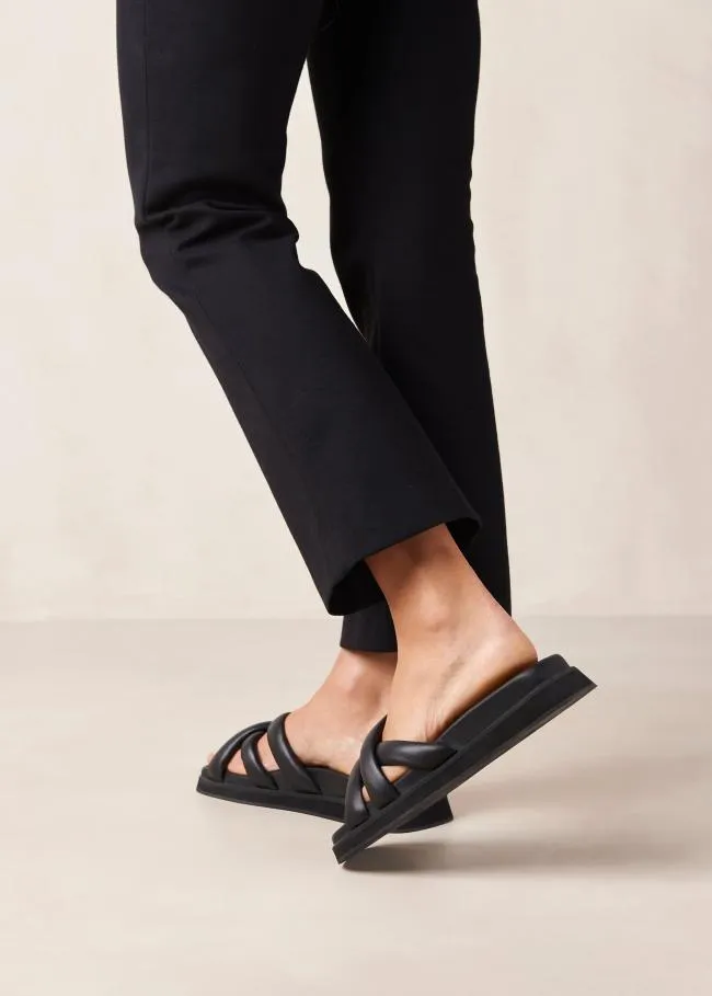 ALOHAS Sandals Slip On Cross Black 8211 Women
