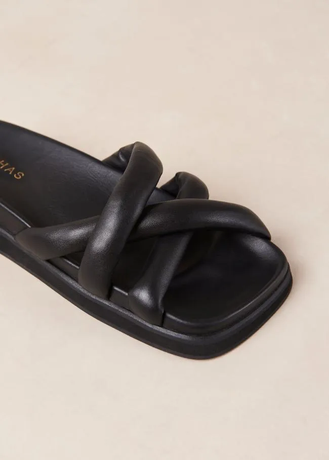 ALOHAS Sandals Slip On Cross Black 8211 Women