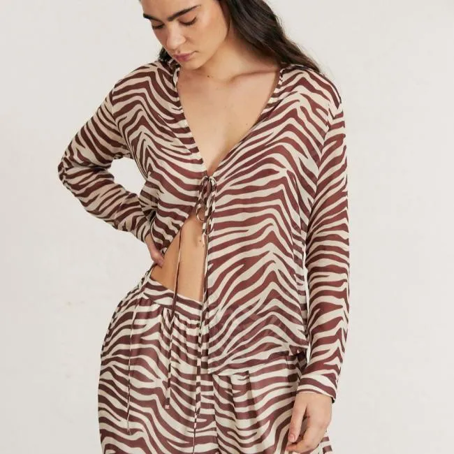 ALOHAS Shirts Rumours 8211 Brown And White Top 8211 Women