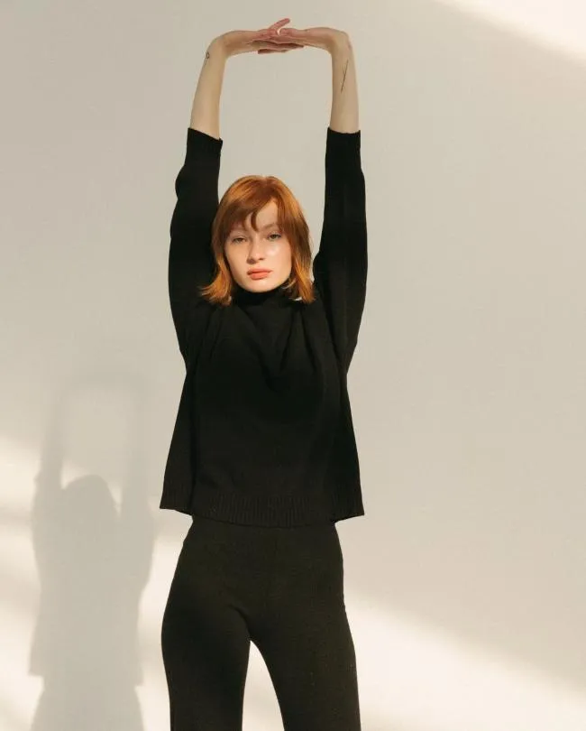 ALOHAS Sweaters and Cardigans Passenger 8211 Black Knit Top 8211 Women