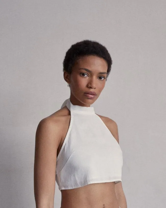 ALOHAS Tops Poetry 8211 White Linen Top 8211 Women