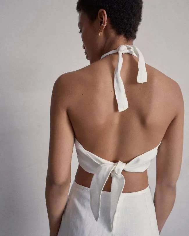 ALOHAS Tops Poetry 8211 White Linen Top 8211 Women