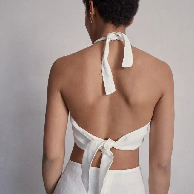 ALOHAS Tops Poetry 8211 White Linen Top 8211 Women