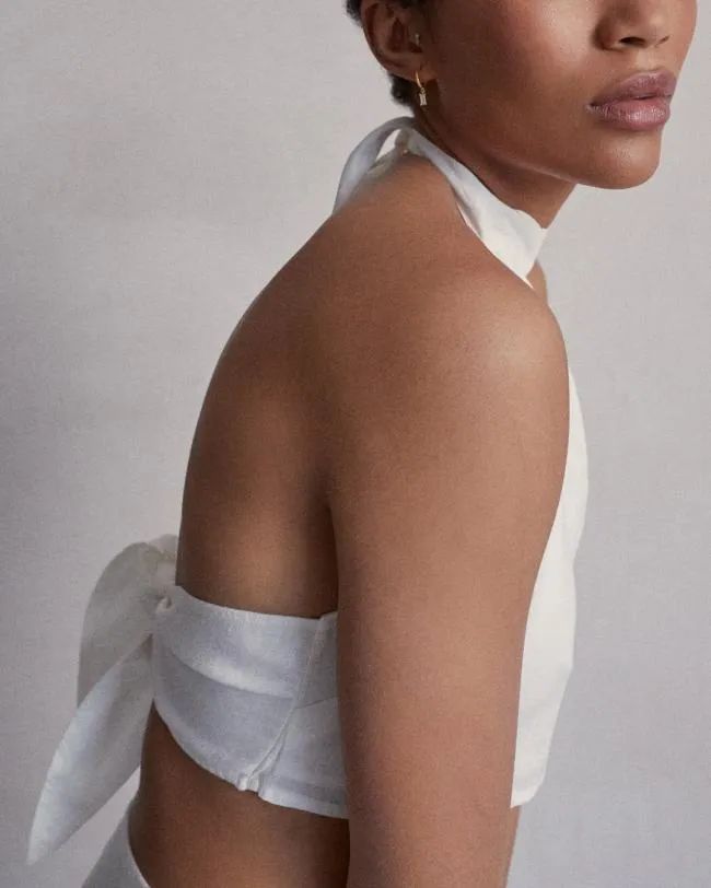 ALOHAS Tops Poetry 8211 White Linen Top 8211 Women