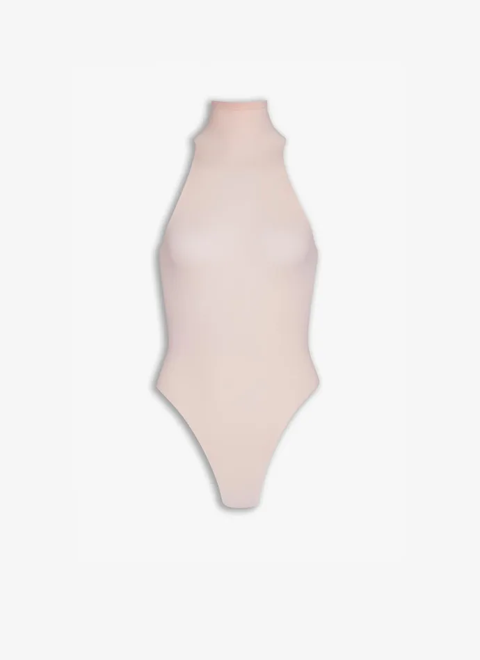 Apricot Fitted Body In Fine Knit Women Alaa Bodysuits and Leggings