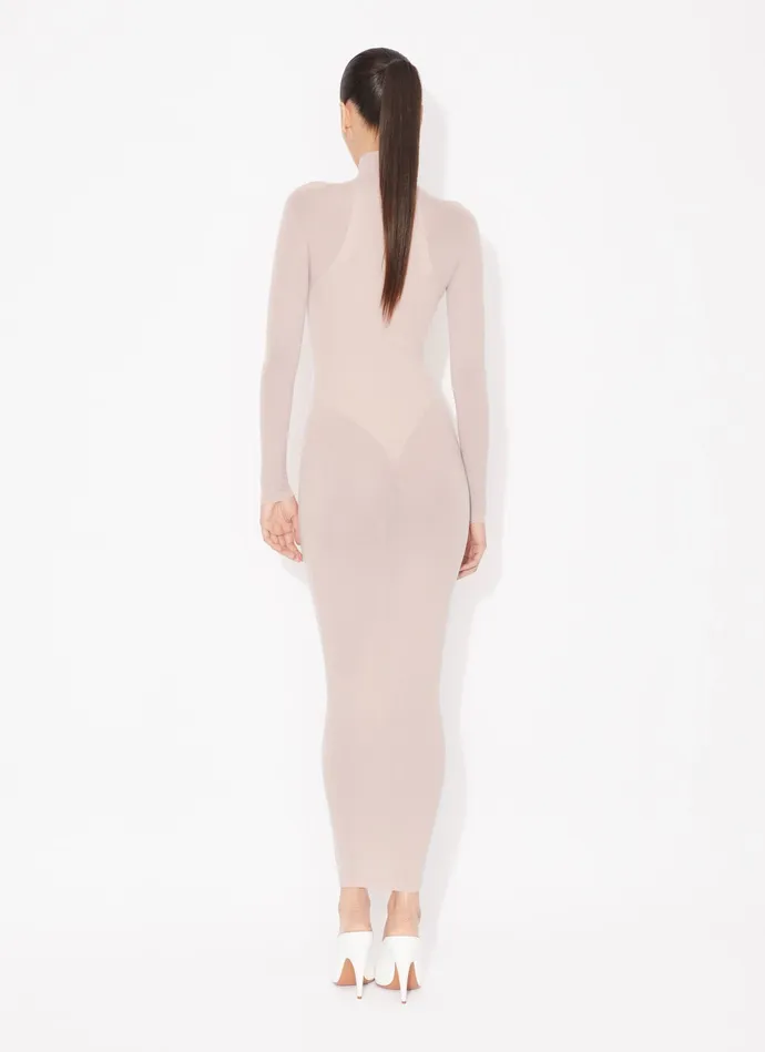 Apricot Fitted Body In Fine Knit Women Alaa Bodysuits and Leggings