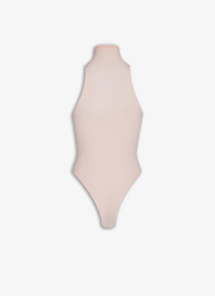 Apricot Fitted Body In Fine Knit Women Alaa Bodysuits and Leggings