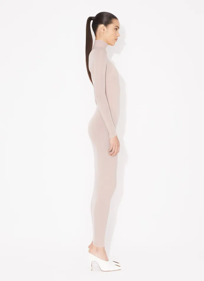 Apricot Fitted Body In Fine Knit Women Alaa Bodysuits and Leggings