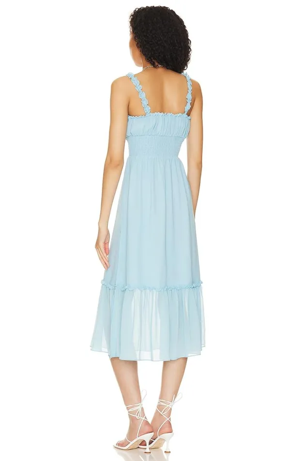 Arden Midi Dress Baby Blue Women Lovers and Friends Dresses