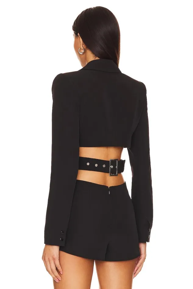 August Wrap Blazer Black Women Lovers and Friends Jackets and Coats