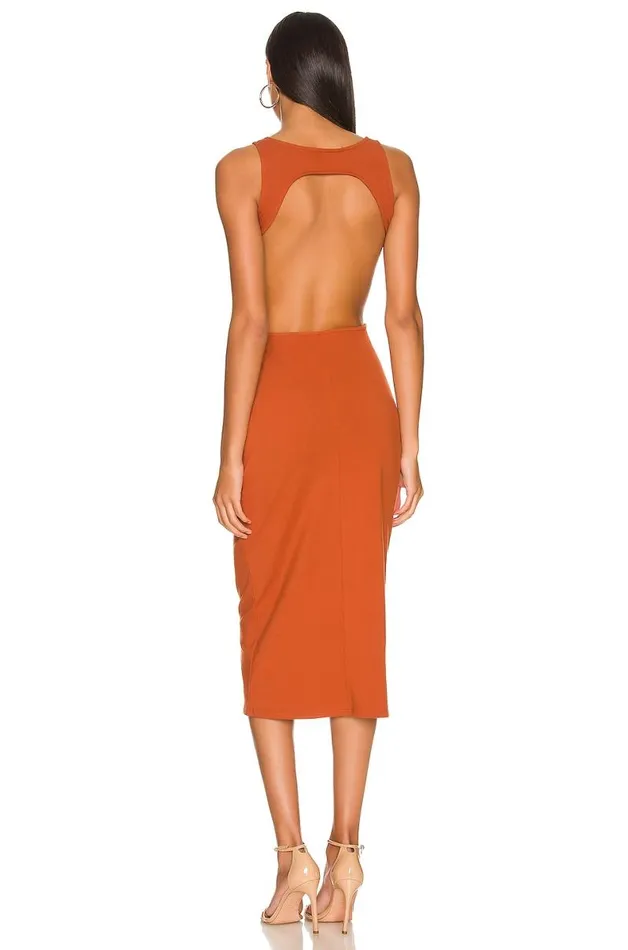 Aydin Midi Dress Rust Women Lovers and Friends Dresses
