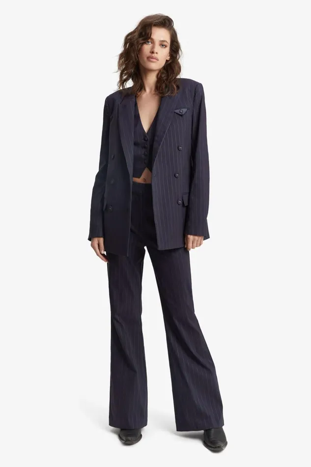 Bardot Blazers Sloane Pin Stripe Blazer In Navy Pinstripe 8211 Women Bardot Blazers Sloane Pin Stripe Blazer In Navy Pinstripe 8211 Women