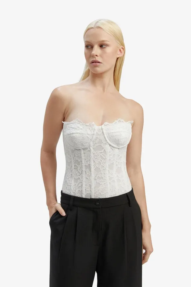 Bardot Bodysuits Oskar Bodysuit In Orchid White 8211 Women