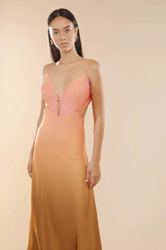 Bardot Occasion Dresses Karlotta Slip Dress In Pink Ombre 8211 Women