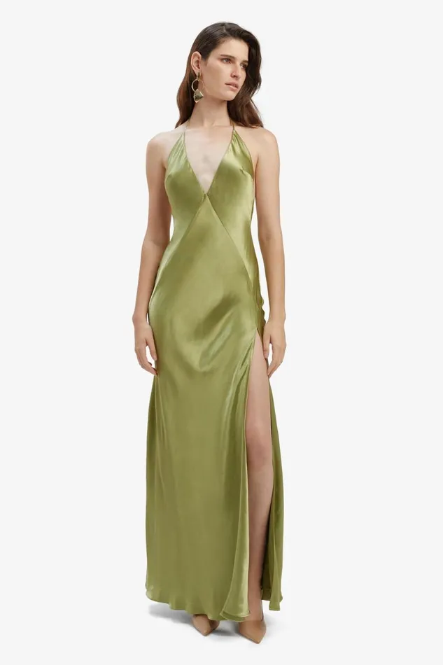 Bardot Occasion Dresses Yve Halter Dress In Khaki 8211 Women Bardot Occasion Dresses Yve Halter Dress In Khaki 8211 Women