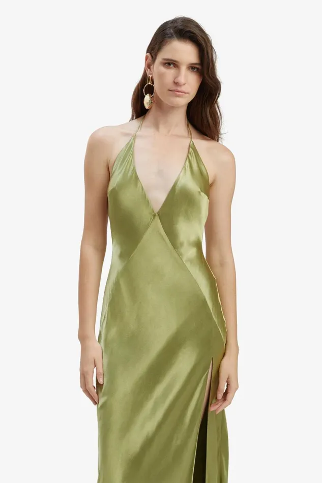 Bardot Occasion Dresses Yve Halter Dress In Khaki 8211 Women Bardot Occasion Dresses Yve Halter Dress In Khaki 8211 Women