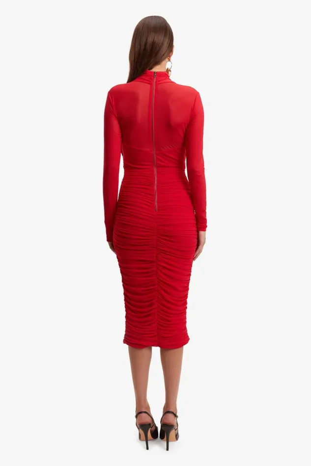 Bardot Party Dresses Aliyah Dress In Fire Red 8211 Women Bardot Party Dresses Aliyah Dress In Fire Red 8211 Women