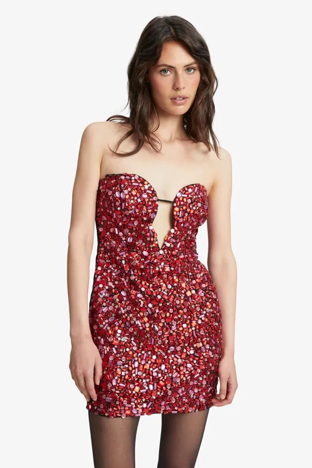 Bardot Party Dresses Eleni Beaded Mini Dress In Pink Multi 8211 Women Bardot Party Dresses Eleni Beaded Mini Dress In Pink Multi 8211 Women
