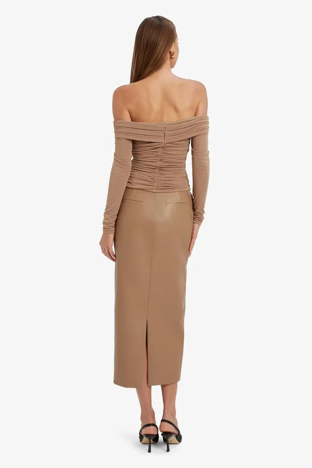 Bardot Party Tops Elsa Off The Shoudler Top In Taupe 8211 Women Bardot Party Tops Elsa Off The Shoudler Top In Taupe 8211 Women