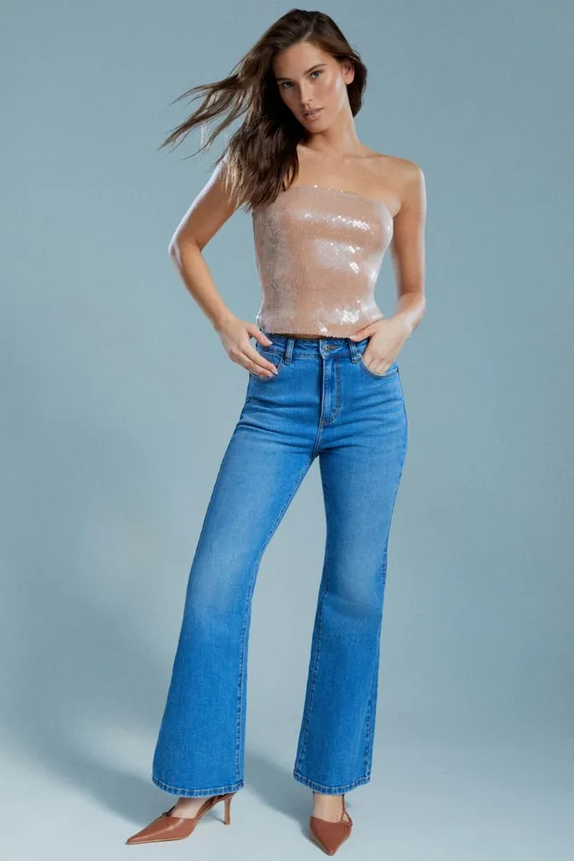 Bardot Party Tops Launa Sequin Top In Soft Tan 8211 Women