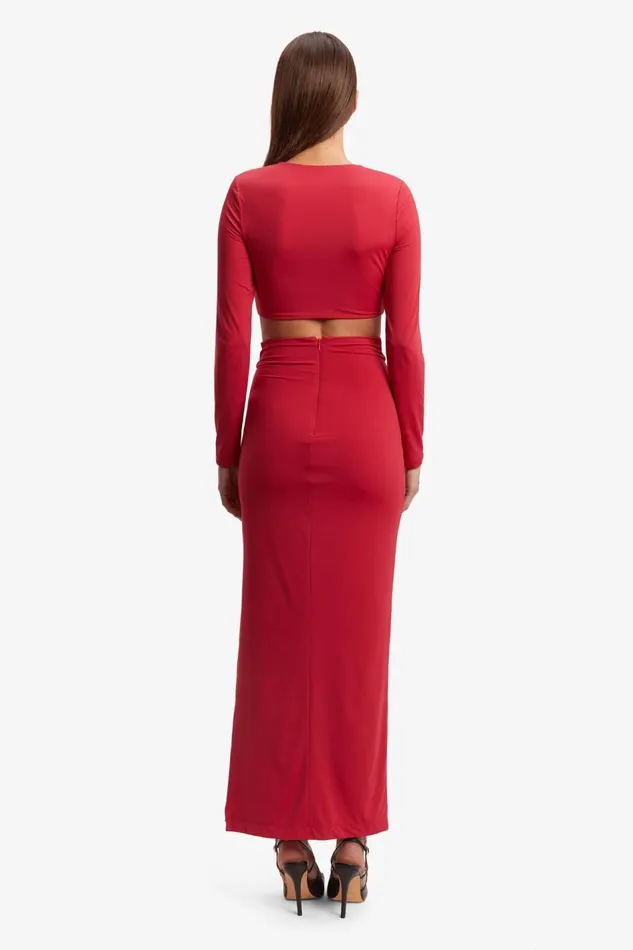 Bardot Party Tops Neve Long Sleeve Knit Top In Deep Red 8211 Women Bardot Party Tops Neve Long Sleeve Knit Top In Deep Red 8211 Women