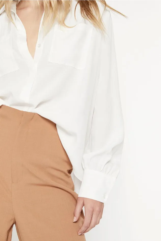 Bardot Shirts and Blouses Satin Collar Shirt In Ivory 8211 Women Bardot Shirts and Blouses Satin Collar Shirt In Ivory 8211 Women