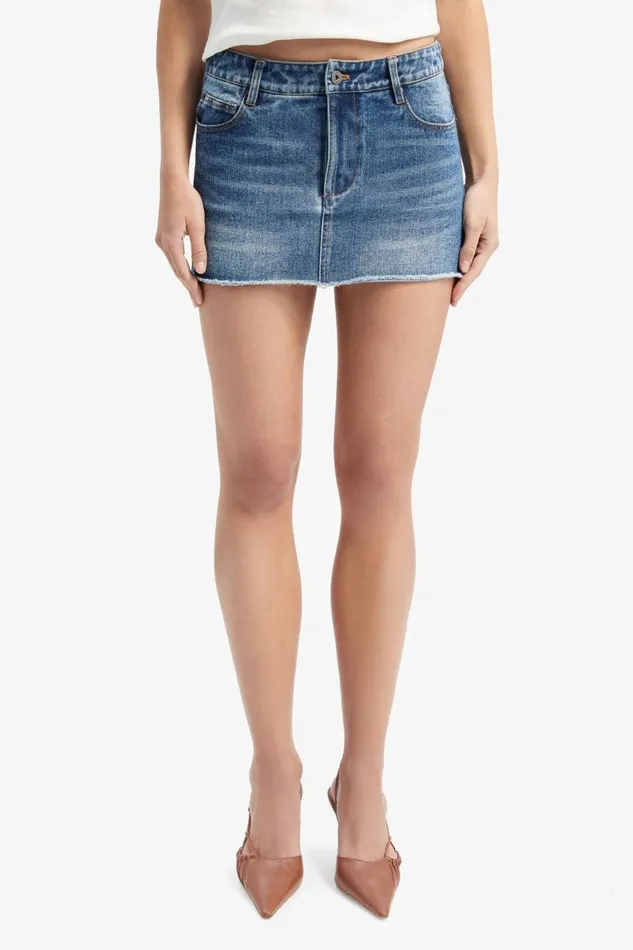 Bardot Skirts Constance Denim Mini Skirt In Vintage Blue 8211 Women Bardot Skirts Constance Denim Mini Skirt In Vintage Blue 8211 Women