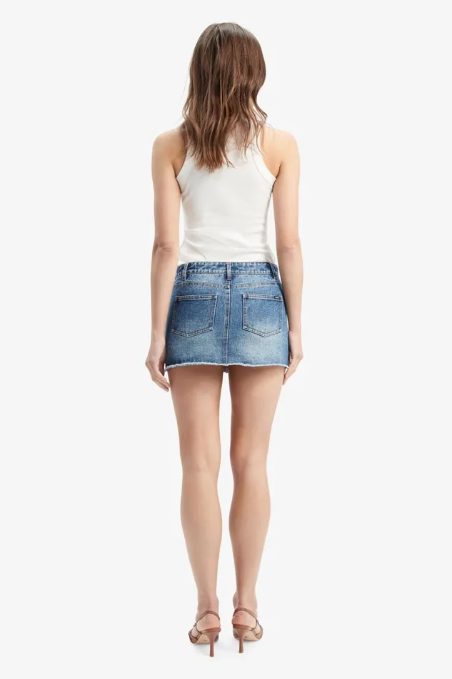 Bardot Skirts Constance Denim Mini Skirt In Vintage Blue 8211 Women Bardot Skirts Constance Denim Mini Skirt In Vintage Blue 8211 Women